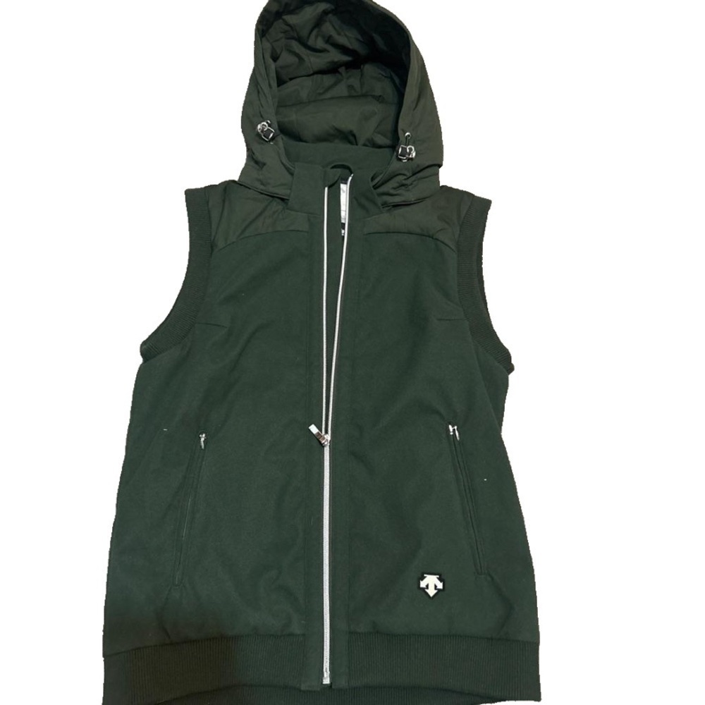 Descente Insulation Outdoor Green Vest Hooded Size Womens 10